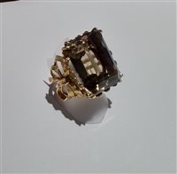 Anello Soprana Gioielleria Donna in Oro Quarzo 30 Ct OG QUARZO FUME' GIOVENZIO - OG QUARZO FUME' GIOVENZIO
